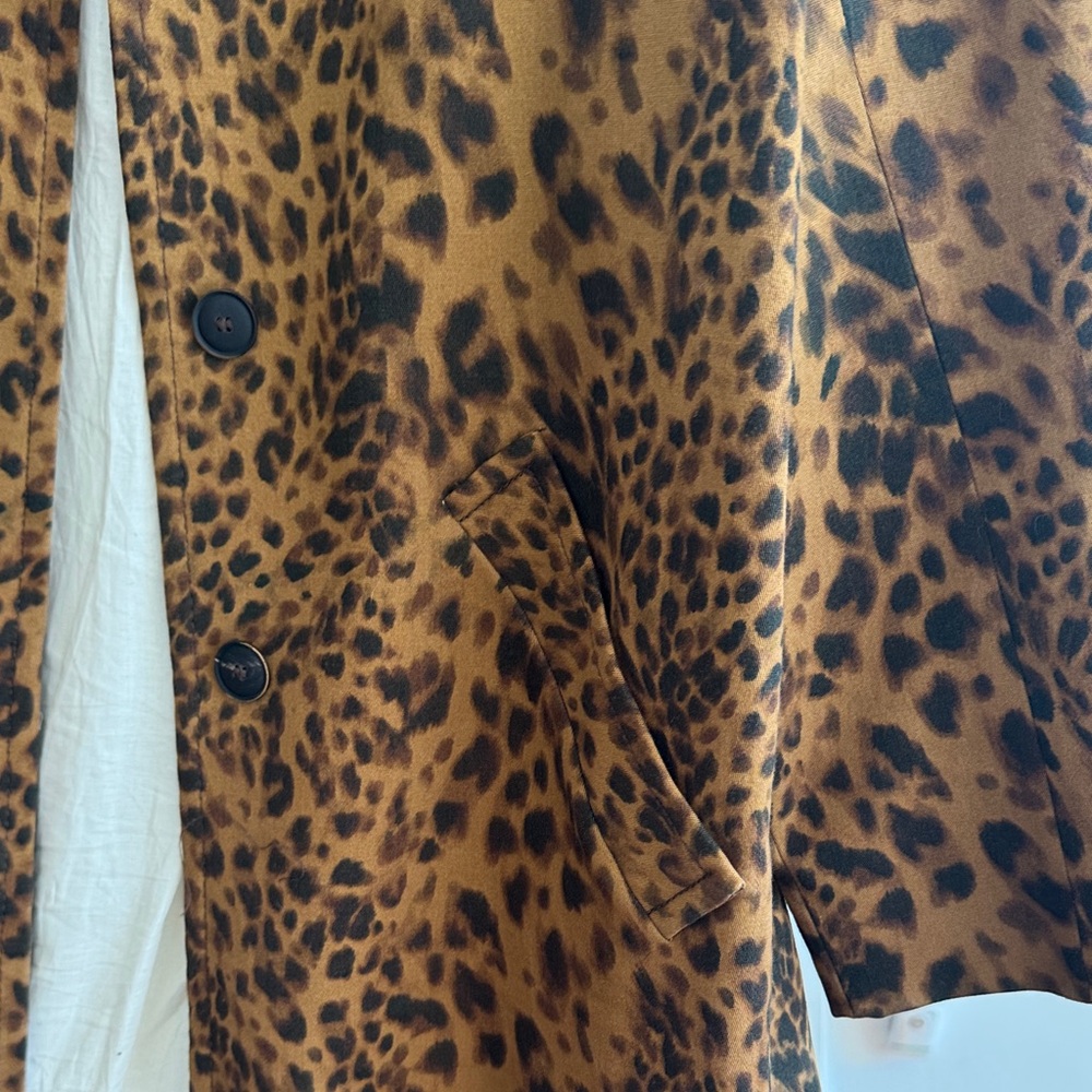 Zara Women's Leopard Duster Coat Zara Collection - Picture 5 of 8